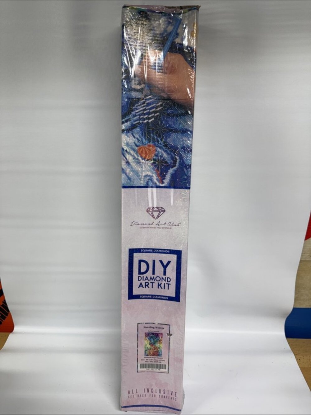 Diamond Art Club Kit - Discontinued Nuzzling Wolves by Katy Lipscomb - SEALED